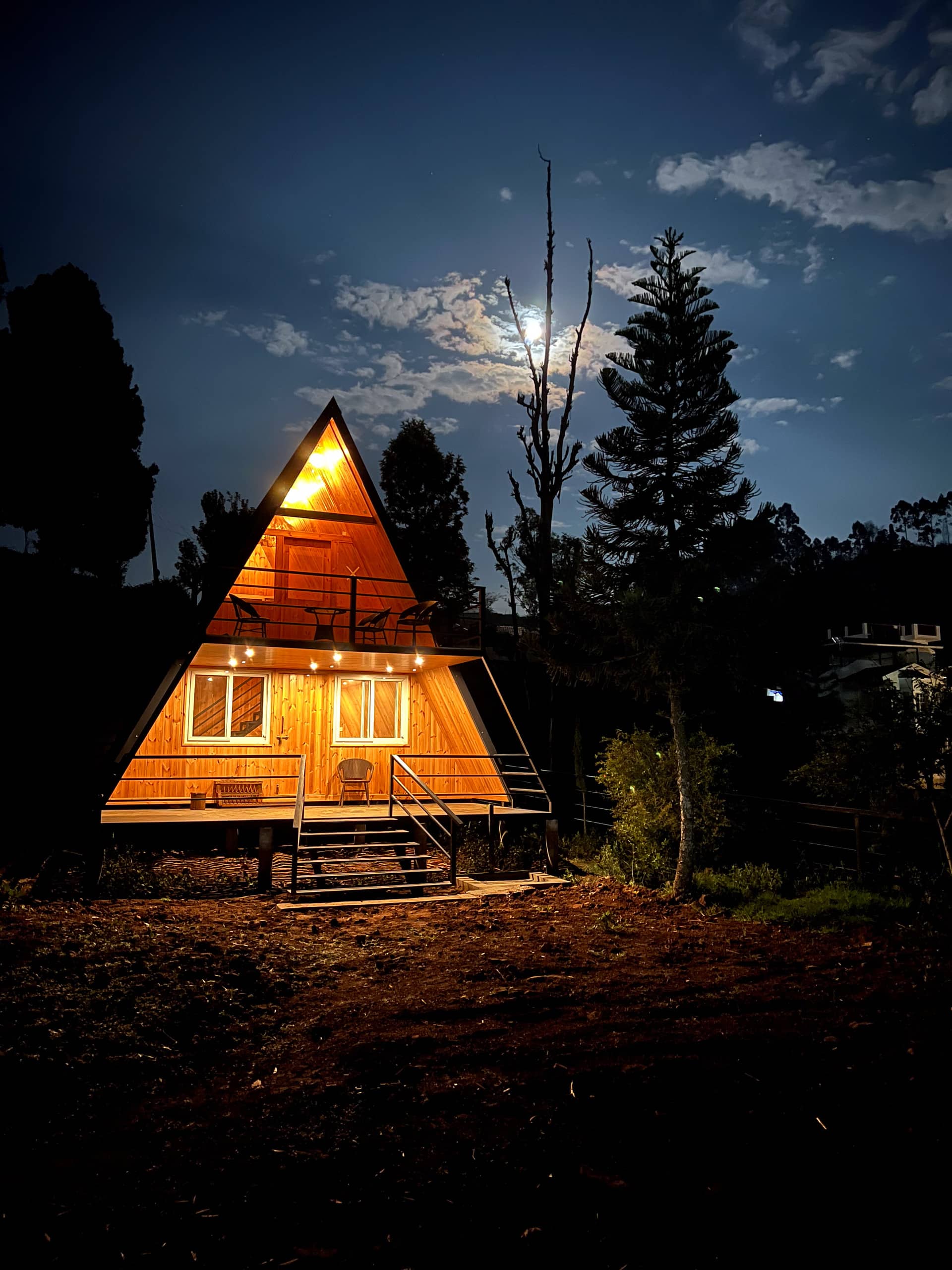WanderNest glowing after dark