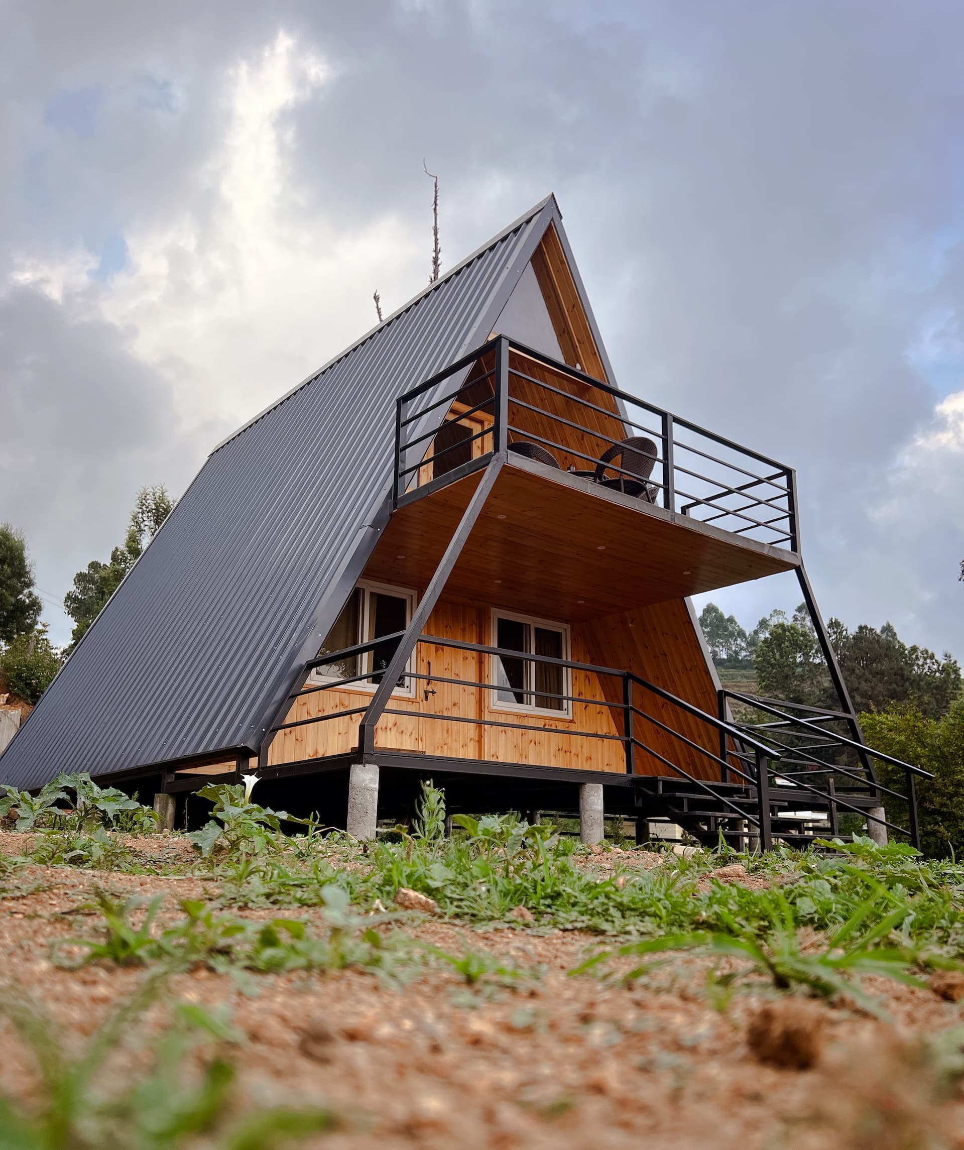 A pine cabin at the valley's edge