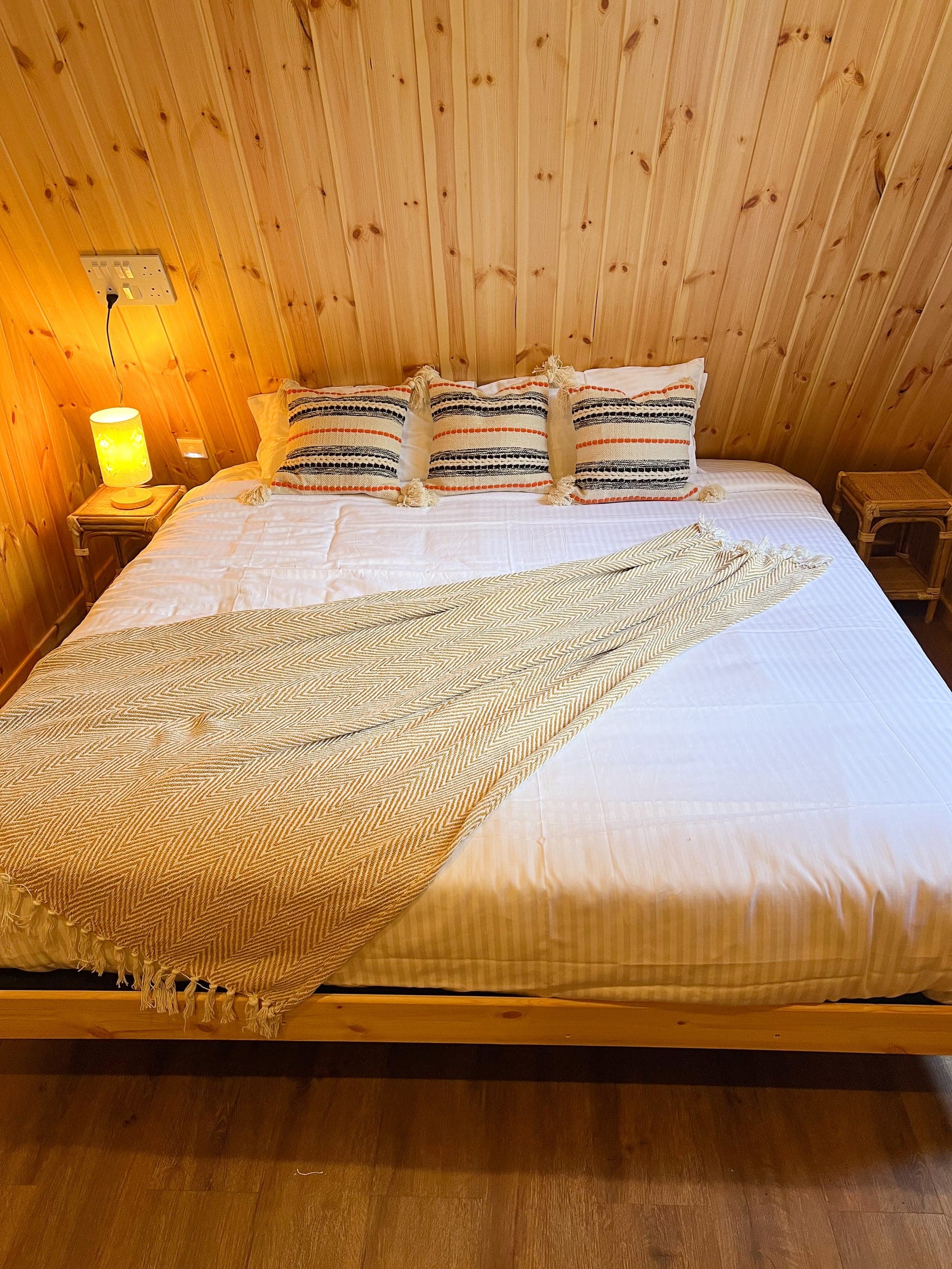 Warm pine, from floor to peak